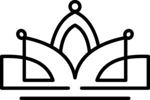 princess crown icon aesthetics thin line sign Logo. Outline Crown Isolated Contour Symbol Illustration for your web and mobile app design concept vector