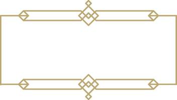 Luxurious golden rectangular frame highlighting art deco geometric diamond pattern, complementing vintage and high design compositions vector