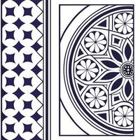 Blend intricate frame designs with geometric tile formations seamless pattern ready for branding luxurious prints Clean vector