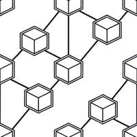 Blockchain cube network Clean vector