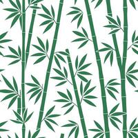 Bohemian bamboo leaves seamless tile pattern with vibrant green stalks and intricate leaf patterns on white background ideal for eclectic spaces Clean vector