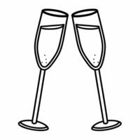 Bokeh New Year Toast Clean vector
