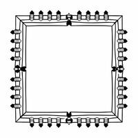 Border frame with Hanukkah menorah and dreidel combination copy space Clean vector