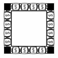Border Frame with Piggy Banks and Gold Coins Clean Set 2 vector