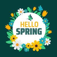 First Day of Spring flower background with flower vector