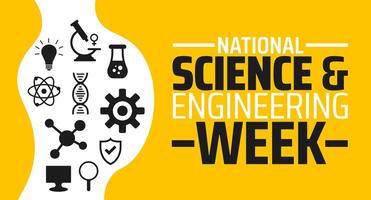 National Science and Engineering Week background vector