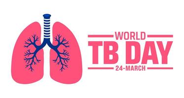 World TB Day background banner or poster design template. observed every year in March. Holiday concept. Use to any Template, card, poster, placard, template. vector