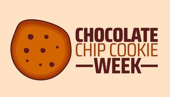 Chocolate Chip Cookie Week background banner or poster design template. observed every year in March. Holiday concept. Use to any Template, card, poster, placard, template. vector