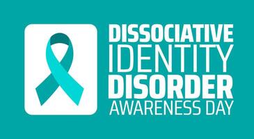 Dissociative Identity Disorder Awareness Day background banner or poster design template. observed every year in March. Holiday concept. Use to any Template, card, poster, placard, template. vector