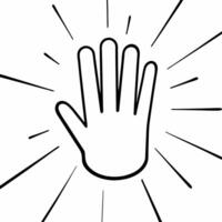 Close up of a glowing handprint symbolizing individual rights and justice Clean vector