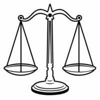 Close up of glowing digital scales balancing light and darkness symbolizing equality and fairness Clean vector