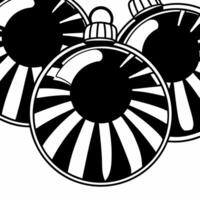 Close Up of New Year Baubles Clean vector