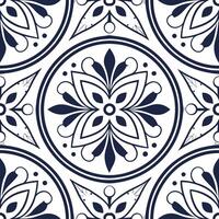 Combine European Renaissance art influences with modern seamless tile patterns using floral and classical art forms Clean vector