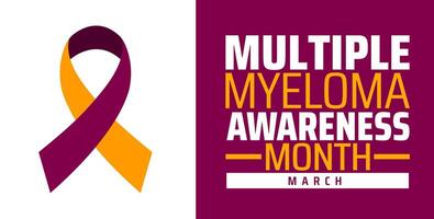 Multiple Myeloma Awareness Month background banner or poster design vector