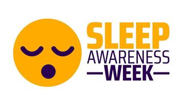 Sleep Awareness Week background banner or poster design template. observed every year in March. Holiday concept. Use to any Template vector