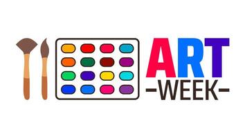 Art Week background banner or poster design template. observed every year in March. Holiday concept. Use to any Template, card, poster, placard, template. vector