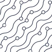 Compose light wave contours interlaced with circuit nodes isolated by bold white fields for a crisp hi tech tile motif Clean vector