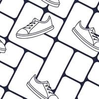 Compose seamless tile arrays merging VR dimension lines subtle neon glow edges and bright white intervals for a refined immersive brand look Clean vector