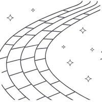 Compose seamless tile patterns weaving cosmic rover tracks beam lines subtle neon contrasts and pure white separation for a modern space aesthetic Clean Set 2 vector