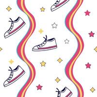 Conceive dynamic neon swirl tile patterns accenting radiant color streams in white backgrounds suitable for futuristic or party themed brand expansions Clean vector
