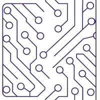 Construct repeating data tracers with neon pulses on seamless tile preserving white separation for futuristic flair Clean vector