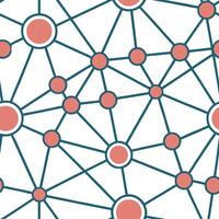 Contemporary seamless pattern with digital matrix elements and vibrant network grids arranged in tiled format with isolated whitebalance clarity Clean vector