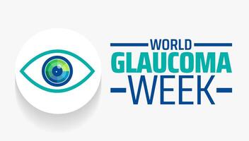 World glaucoma week background banner or poster design template. observed every year in March. Holiday concept. Use to any Template, card, poster, placard, template. vector