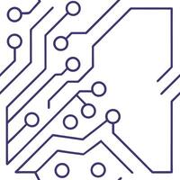 Contemporary techno circuits seamless pattern highlighting structured electronic pathways and minimal digital textures isolated white balance theme Clean vector