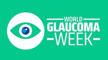 World glaucoma week background banner or poster design template. observed every year in March. vector