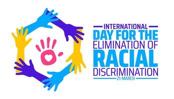 International Day for the Elimination of Racial Discrimination background vector