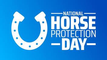 National Horse Protection Day background banner or poster design template. observed every year in March. Holiday concept. Use to any Template, card, poster, placard, template. vector