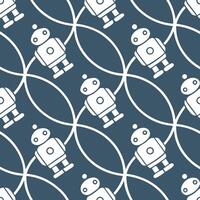 Craft seamless patterns showcasing robotic elements data driven lines and white clarity perfect for software branding or futuristic product packaging Clean vector