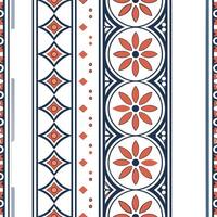 Craft seamless patterns featuring ethnic borders with floral and geometric elements ideal for modern advertising and cultural heritage campaigns Clean vector