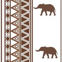 Craft seamless tile patterns featuring animal motifs from ethnic fauna using bright tones geometric separation and clear white space for balance Clean vector