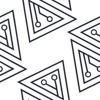 Craft streamlined triangle circuits data line overlays wide white negative space delivering refined geometric tech synergy Clean vector