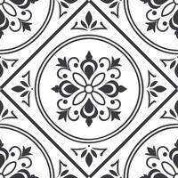Craft vintage frame seamless pattern with symmetrical tile elements ornate decorations high resolution format Clean vector