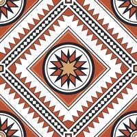 Create a seamless tile pattern inspired by traditional Aztec fabrics featuring vibrant color schemes and bold geometric designs Clean Set 10 vector