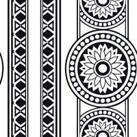 Create intricate seamless tile patterns with ethnic borders incorporating regional designs and isolated white balance for minimalistic yet cultural visuals Clean vector