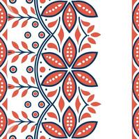 Create seamless cultural tile patterns inspired by folklore with vibrant colors and clear white balance for print materials Clean vector