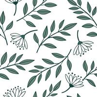 Create seamless ethnic tile patterns that feature repeating natural motifs such as leaves and flowers isolated by white space for freshness Clean vector