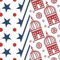 Create seamless tile designs with cultural celebration elements using bold symbols bright tones and ample white space for visual impact Clean vector