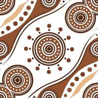 Create seamless tile patterns based on Australian Aboriginal symbols using earthy colors and circular motifs for a cultural yet contemporary look Clean Set 2 vector