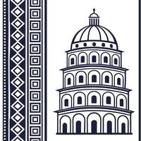 Create seamless tile patterns based on ethnic borders and historical elements featuring isolated white balance for premium design projects Clean vector