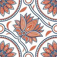 Create seamless tile patterns based on traditional Southeast Asian decorations focusing on lotus flowers dragons and rich patterns Clean Set 2 vector