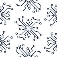 Create seamless tile patterns using advanced circuit board graphics with isolated white backgrounds for digital advertising and tech packaging Clean vector