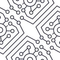 Create seamless tile patterns using circuit board schematic elements and digital wave patterns with isolated white for advanced tech branding visuals Clean Set 2 vector