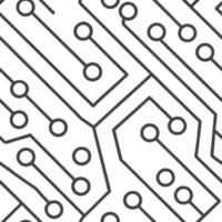 Create seamless tile patterns with circuit board textures and digital interface grids on isolated white for cutting edge tech visual communication Clean vector