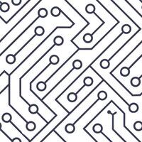 Create seamless tile patterns with circuit board textures and digital interface grids on isolated white for cutting edge tech visual communication Clean Set 2 vector