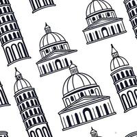 Curate artistic seamless patterns featuring cultural heritage elements with crisp isolated white balance for innovative design applications Clean vector