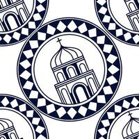 Curate seamless ethnic inspired futuristic tile patterns with isolated white balance combining regional symbols with technology based motifs Clean vector